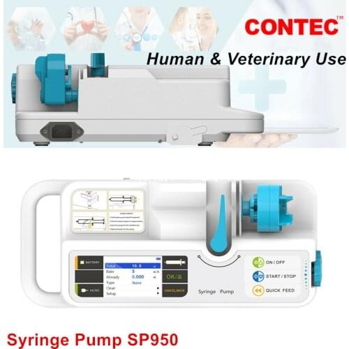 CONTEC Syringe Pump KVO Injection equipment 2.8'' LCD rechargeable Battery