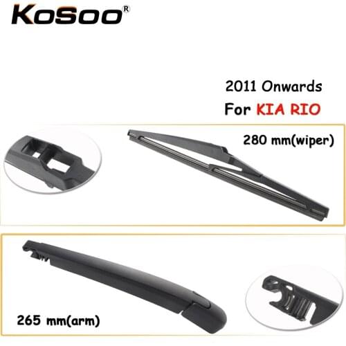 KOSOO Auto Rear Car Wiper Blade For KIA RIO,280 mm 2011 Onwards Rear Window Windshield Wiper Blades Arm,Car Styling Accessories