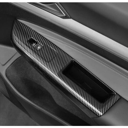 For Volkswagen Golf 8 MK8 280TSI Pro 2021 2022 Carbon Fiber Interior Door Handle Window Switch Cover Trim Stickers Car Styling