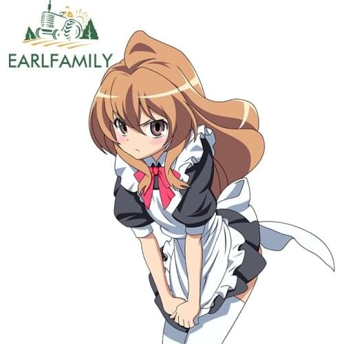 EARLFAMILY 13cm x 10.2cm for ToraDora Taiga Aisaka Car Stickers Vinyl Fashionable Decals Occlusion Scratch Car Door Protector