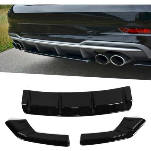 Gloss Black for Maxton Style Rear Bumper Diffuser Extension Side Splitter Replacement for 8V Sedan Facelift 2017 2018 2019-2021