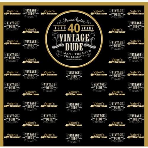 Custom Vintage Dude 50th Birthday backdrop High quality Computer print party background