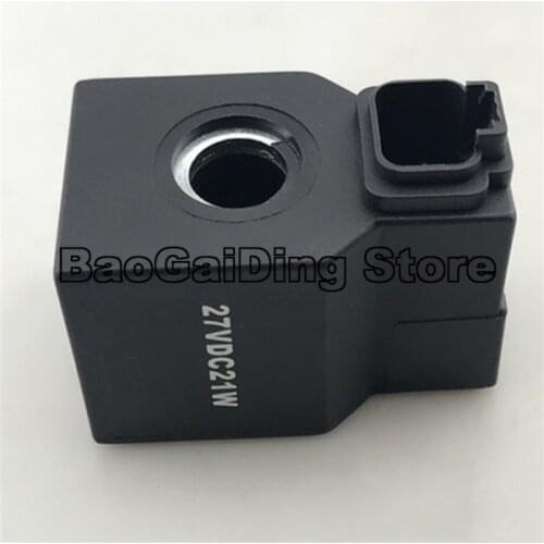 HYUNDAI Excavator R210/215/225/275/305/335-7-9 Pilot Safety Locking Solenoid Valve Coil Inner Diameter 13mm, Height 39mm