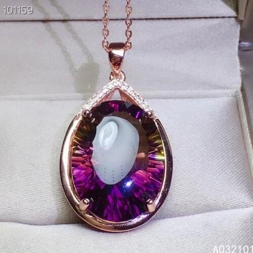KJJEAXCMY fine Jewelry 925 Sterling Silver Ametrine Girl new luxury Pendant Necklace Chinese style hot selling