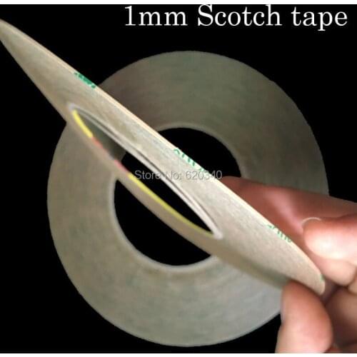 2 pcs Super Slim,Strong Adhesion 1mm Wide*55m 3M Clear Double Sided Sticky Tape for HTC Samsung Touch Screen LCD Display Frame