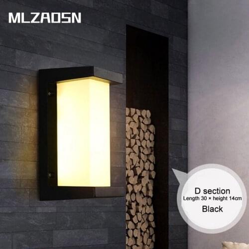 MLZAOSN Garden Balcony Lamps Waterproof Aluminum Balcony Passageway LED Lanterns Courtyard Wall Lamp Square Outdoor Wall Lamp