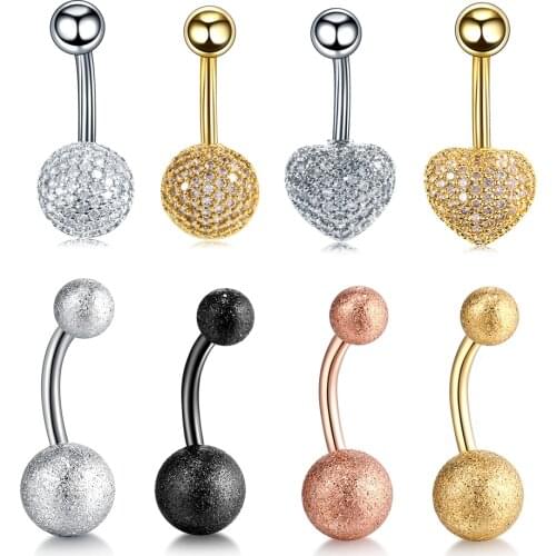 1Pc Stainless Steel Belly Button Rings Navel Piercing 14G Black Gold Belly Piercing Ombligo Piercing Nombril Sexy Jewelry