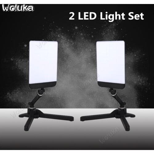 Tabletop LED Panel Light Set With Mini Bracket Youtube Camera Portable Photo Studio Lamp Desktop Photography Light CD50 T10