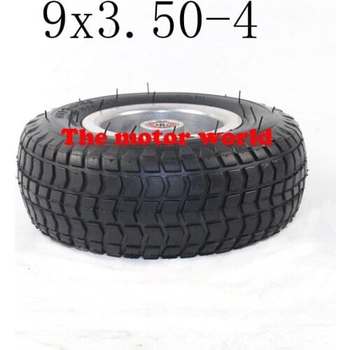 2019 Newest High Performance 9X3.50-4 Pneumatic Tyre with Rims for Electric Scooter Gas Scooter Pocket Bike Electric Tricycle