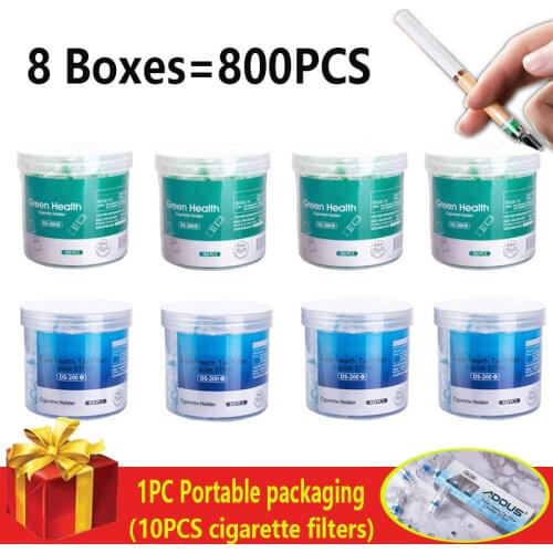 400pcs 600PCS 800PCS 1000PCS Disposable Smoking Filter Pipe Tip Cigarette Tobacco Filters Holder Reduce Tar Smoking Accessories