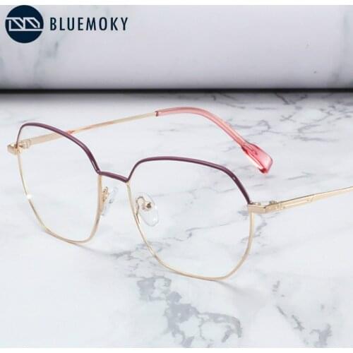 BLUEMOKY Metal Acetate Glasses Frames For Women Oversize Big Square Eyeglasses Myopia Optical Eye Glasses Spectacles Eyewear