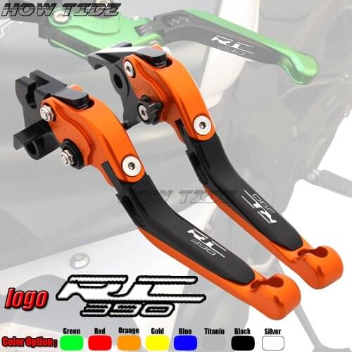 Orange Hot Sale aluminum Adjustable Foldable brake clutch levers for ktm rc 390 rc390 motorcycle CNC parts
