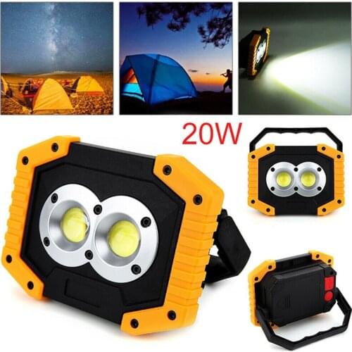 Portable Spotlight LED COB Work Light Waterproof USB Rechargeable Lamp Searchlight Outdoor Lamp for Hunting Camping Led Latern