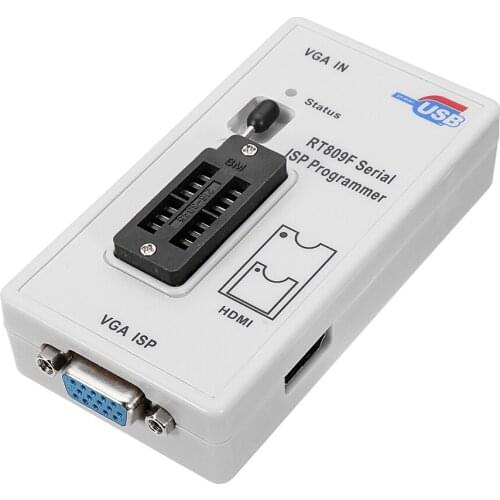 Original RT809F programmer +12 Adapters+sop8 IC clip+CD+1.8V / SOP8 Adapter VGA LCD ISP programmer adapter universal programmer