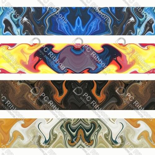 Abstract Wave Printed Lanyard/Grosgrain/Satin Ribbon Cartoon Design Customized for DIY Hair Craft Supplies Sewing 50 Yards