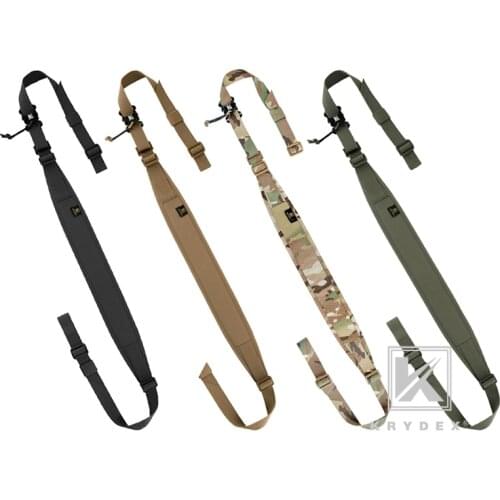 KRYDEX Tactical Modular Rifle Sling Strap 2 Point 2.25" Removable Padded Rapid Adjust Slingster Quick Pull Tab Rifle Accessories