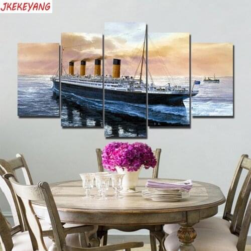 Titanic 5pcs 5d diy diamond painting mosaic art,full square Diamond embroidery,Diamond puzzles Y3103