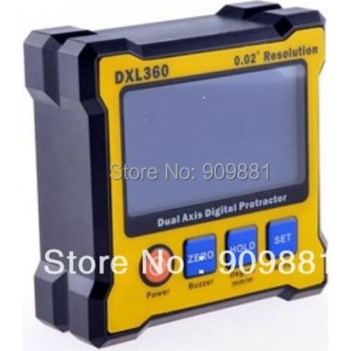 Digital Protractor Inclinometer High Quality DXL360 Dual Axis Level Measure Box Angle Ruler Elevation Meter Free Shipping