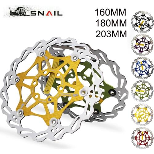 SNAIL MTB bicycle Floating Disc Brake rotor 160/180/203mm bike disc Brake Ultralight Fit Shimmano Brakes cycling Accessories