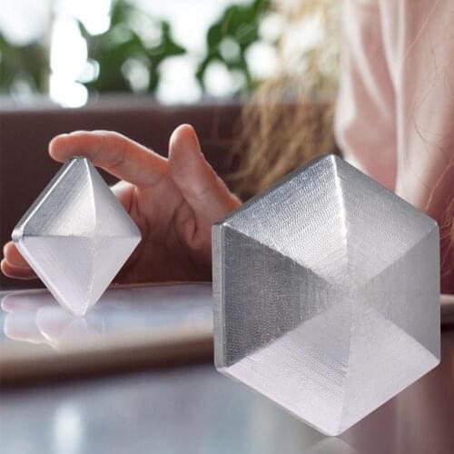 Magic Mini Metal Square Hexagon Desktop Stress Relief Hand Finger Spinning Toy Rotary Decompression Gift
