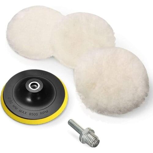 5 Inch M14 Car Polishing Waxing Sponge Wheel Wool Pad Polishing Sucker Wool Ball Washable And Reusable Polishing Kit