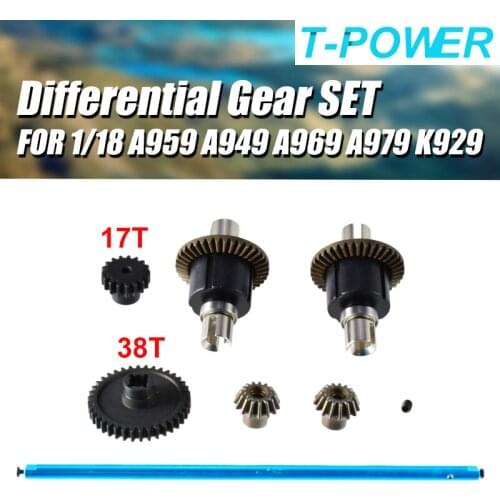 WLtoys A959 differential gear shock For 1/18 Electric Remote Control RC Car Fit A969 A979 K929 Upgrade Parts Aluminum Metal