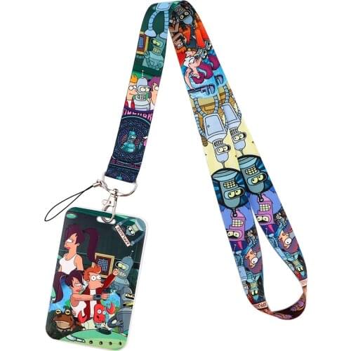 YA219 Fly To The Future Anime Keychain Neckband Lanyard USB ID Card Badge Holder Mobile Belt Lanyard Mobile Phone Accessories