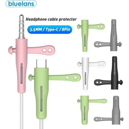 Headphone line interface protective cover Silicone 3.5mm/Type-c Wired Earphones Cable Cord Protective Cover Sleeve Set stable