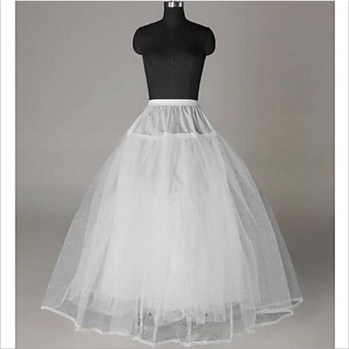 New Petticoat Long Tulle Skirts Three Layers Womens Underskirt For Wedding Dress White/Black