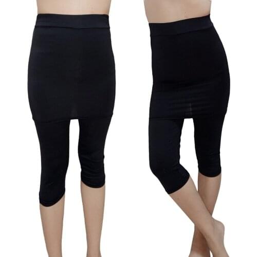 Spandex Womens Casual Pants Shorts 7 Point Package Skirt Fake Two High Elasticity