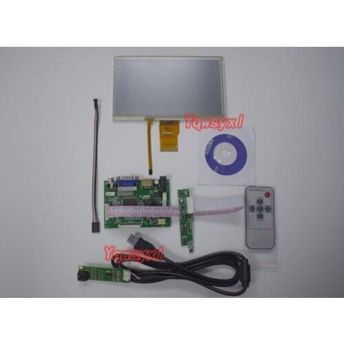 7" inch 1024*600 LCD Panel Digital LCD Screen + Touch screen and Drive Board (HDMI+VGA+2AV) for Raspberry PI Pcduino Cubieboard