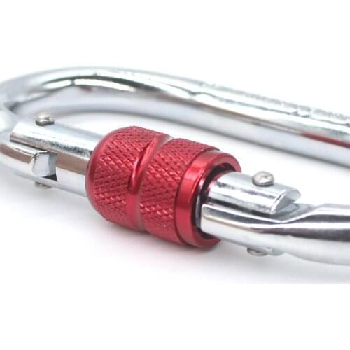 1 Pcs Carabiner for Aerial yoga hammock CE Certificated Silver Steel Carabiner 25KN O Type Hardware for Aerial Dance