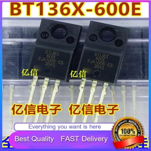 10Pcs/Lot New Original BT136X-600E 137-600 PLASTIC SEAL TO-220F 4A 600V BIDIRECTIONAL Triode Thyristor Good Quality