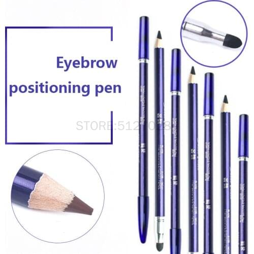 12pcs Waterproof Microblading Pen Permanent Makeup Tattoo Eyebrow Marker Pen Double-ended Positioning Pencil with Eraser