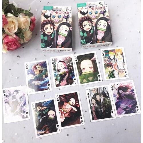 Anime Demon Slayer Kimetsu no Yaiba Kamado Nezuko pattern poker Card Model toys Desktop games Gift