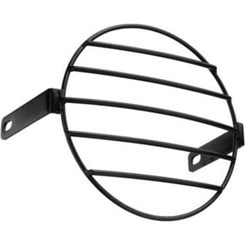 7" Motorcycle Headlight Retro Metal Mesh Protector Guard Cover For Cafe racer Cruiser Sportster