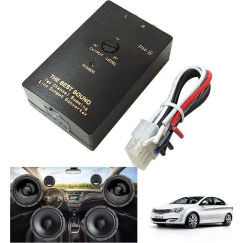 A70F 12V 8W Auto Part RCA-Speaker High To Low Level Output Converter Adapter