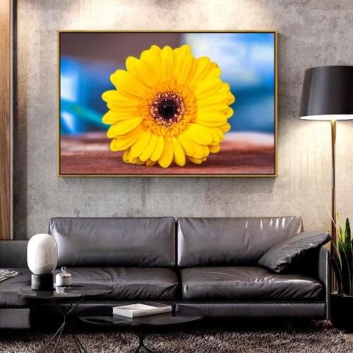 Artcozy Oil Canvas Painting yellow_gerbera For Home Decoration Wall Art