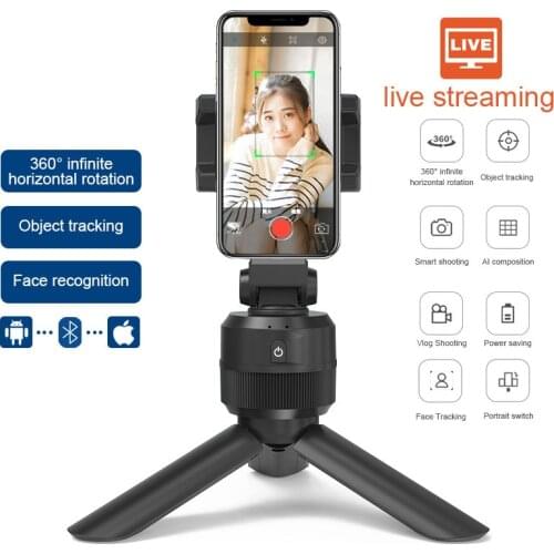 Auto Smart Shooting Selfie Stick 360 Object Tracking Holder All-in-one Rotation Face Tracking Camera Phone Holder for HUAWEI iP