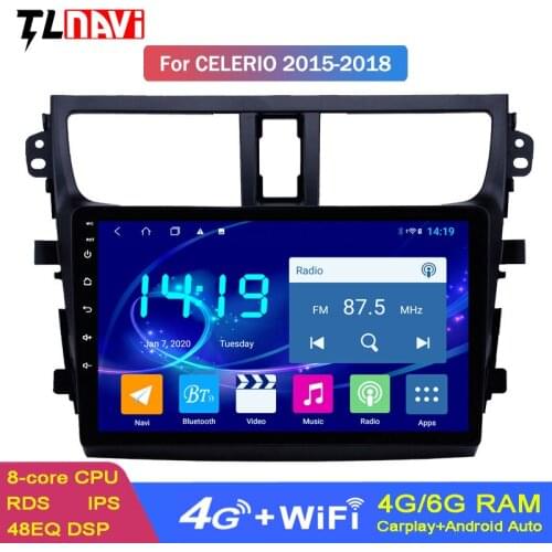 6G+128G Android 10 Car Radio System Multimedia Player GPS 9 Inch IPS For 2015-2018 Suzuki Celerio DSP CARPLAY