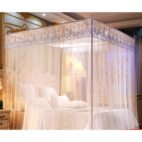 Net Red Four Corner Mosquito Netting Canopy Mosquito Net For Double Bed Mosquito Repellent Tent Insect Reject Canopy Bed Curtain