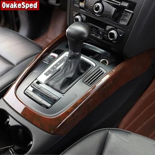 For Audi Q5 2010-2017 Carbon Fiber Color Interior Auto Accessories Car Console Armrest Gear Shift Decoration Frame Cover Trim