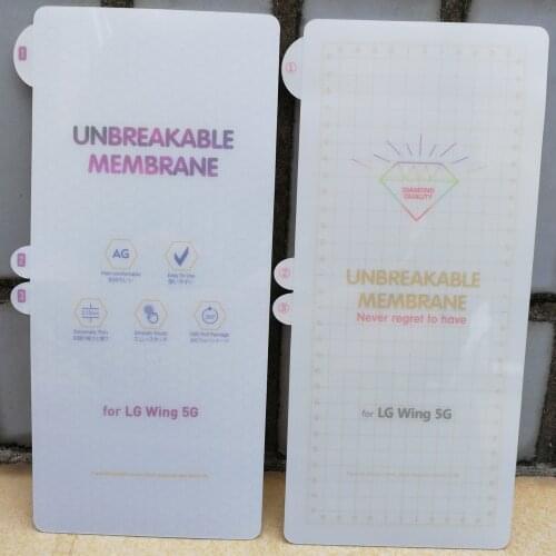 Hydrogel Film For LG Wing 5G Front Soft Screen Protective Transparent Clear oleophobic