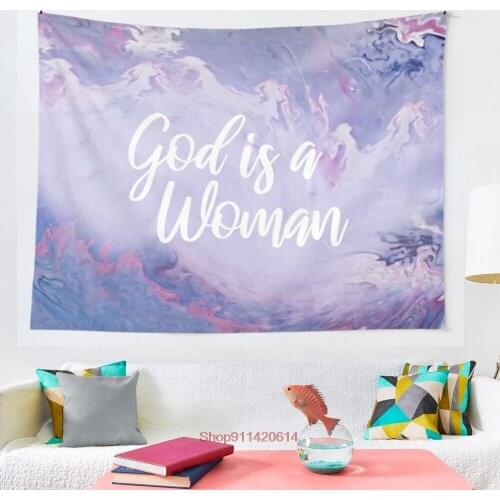 God is a Woman tapestry Hippie Wall hanging cloth Coffee bedroom Tapestry Mandala Fabric Boho Wall Cloth Tapestry
