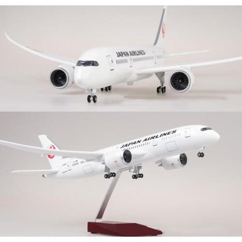 1/130 Scale 47cm Airplane B787 Dreamliner Aircraft JAL Japan Airlines Model W Light and Wheels Diecast Plastic Plane