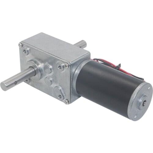 24V 12 Volt Double Shaft High Torque Worm Geared Motor