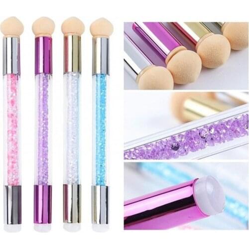 Set Silicone Sponge Brush Polishing Transfer Template Flower Geometry DIY Template Nail Tools