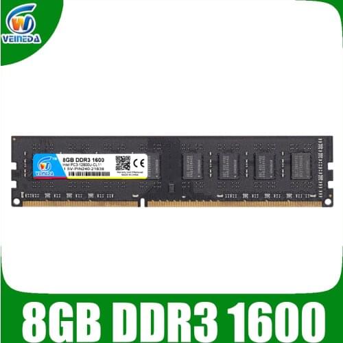 VEINEDA New ram ddr3 8gb 4gb 1600Mhz 1333MHz RAM Desktop PC DIMM Memory RAM 240 pins 1.5VFor All intel amd Desktop