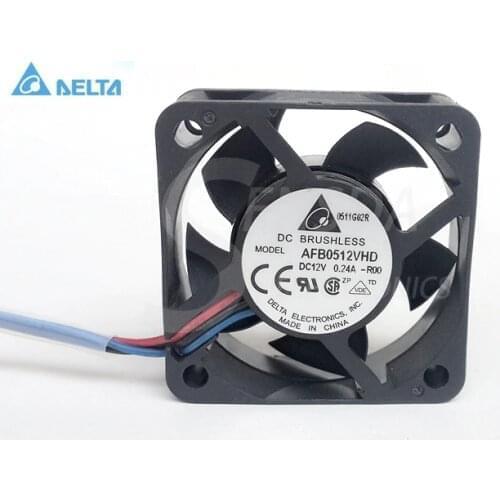 Wholesale Original for delta AFB0512VHD -R00 5020 50mm 5cm DC 12V 0.24A 3-wire 3-Pin Alarm server cooling fans