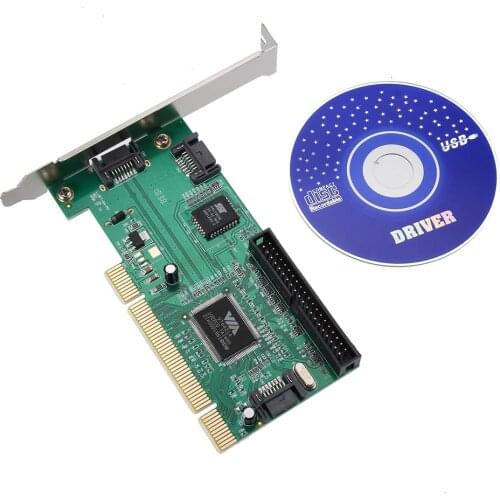 PCI to 3 Ports SATA + IDE Combo Controller Card Adapter Converter VIA6421 Chip HDD AC388 VDX99